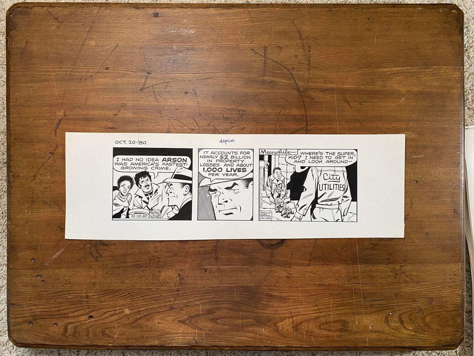 Dick Tracy Daily 10/20/80 Original Art Illustration | Fletcher Studio
