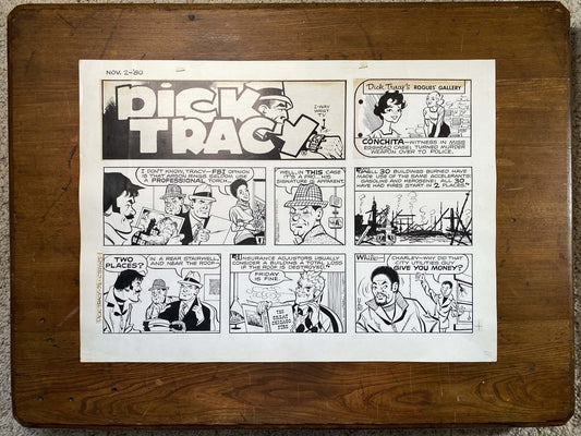 Dick Tracy Sunday 11/2/80 Original Art Illustration | Fletcher Studio
