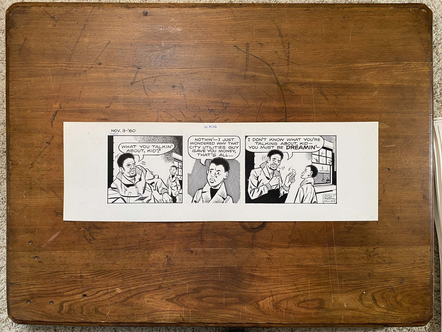 Dick Tracy Daily 11/3/80 Original Art Illustration | Fletcher Studio