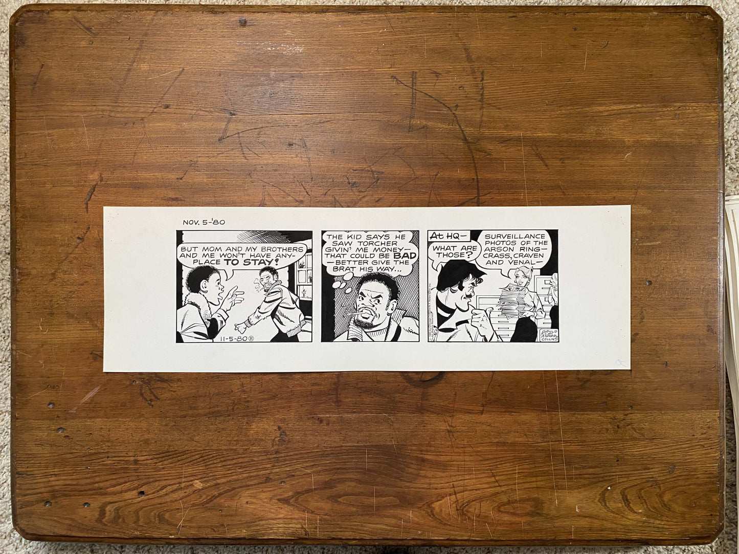 Dick Tracy Daily 11/5/80 Original Art Illustration | Fletcher Studio