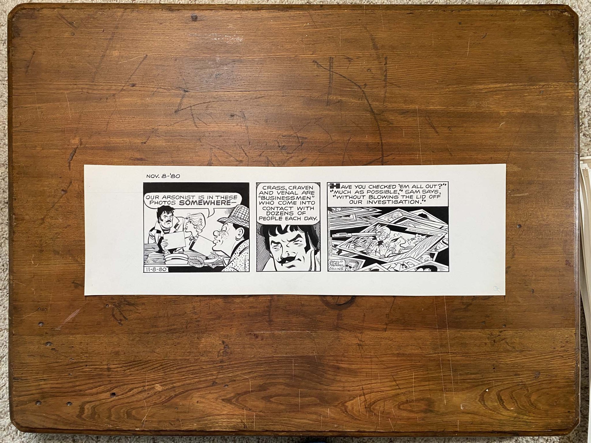 Dick Tracy Daily 11/8/80 Original Art Illustration | Fletcher Studio