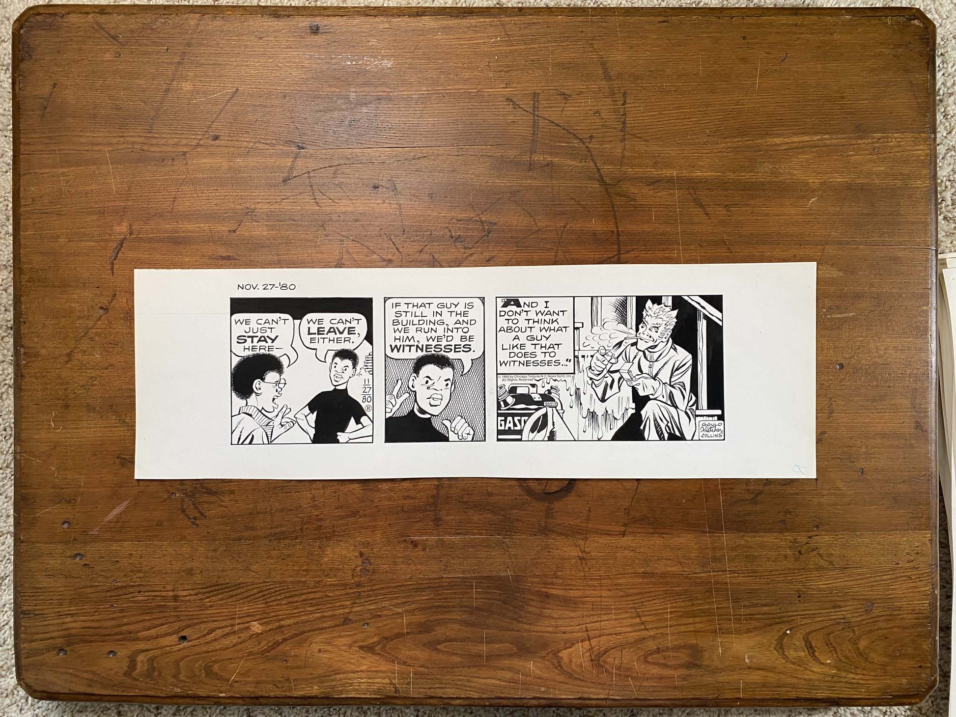 Dick Tracy Daily 11/27/80 Original Art Illustration | Fletcher Studio