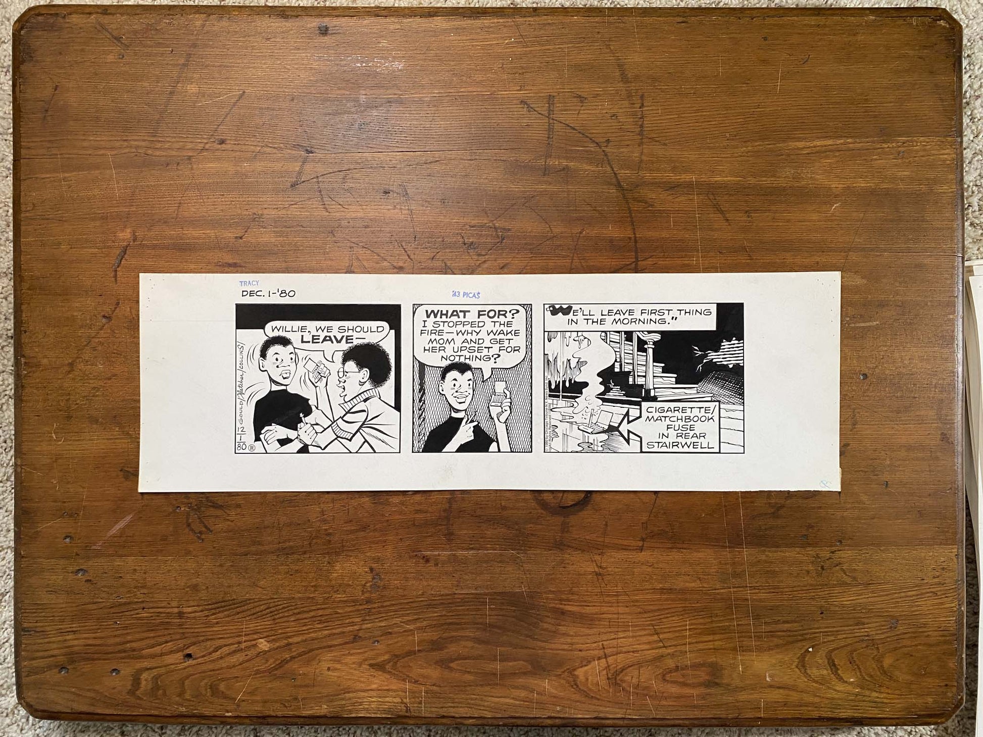 Dick Tracy Daily 12/1/80 Original Art Illustration | Fletcher Studio