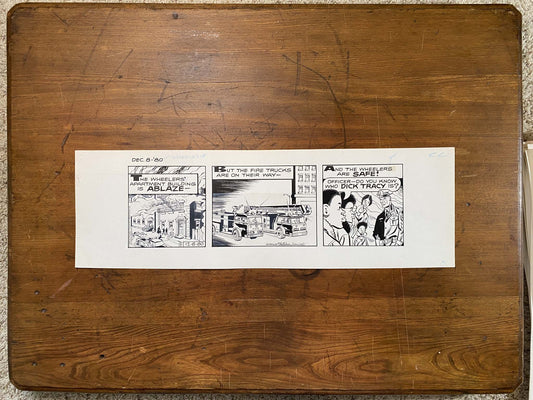 Dick Tracy Daily 12/8/80 Original Art Illustration | Fletcher Studio