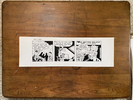 Dick Tracy Daily 12/11/80 Original Art Illustration | Fletcher Studio
