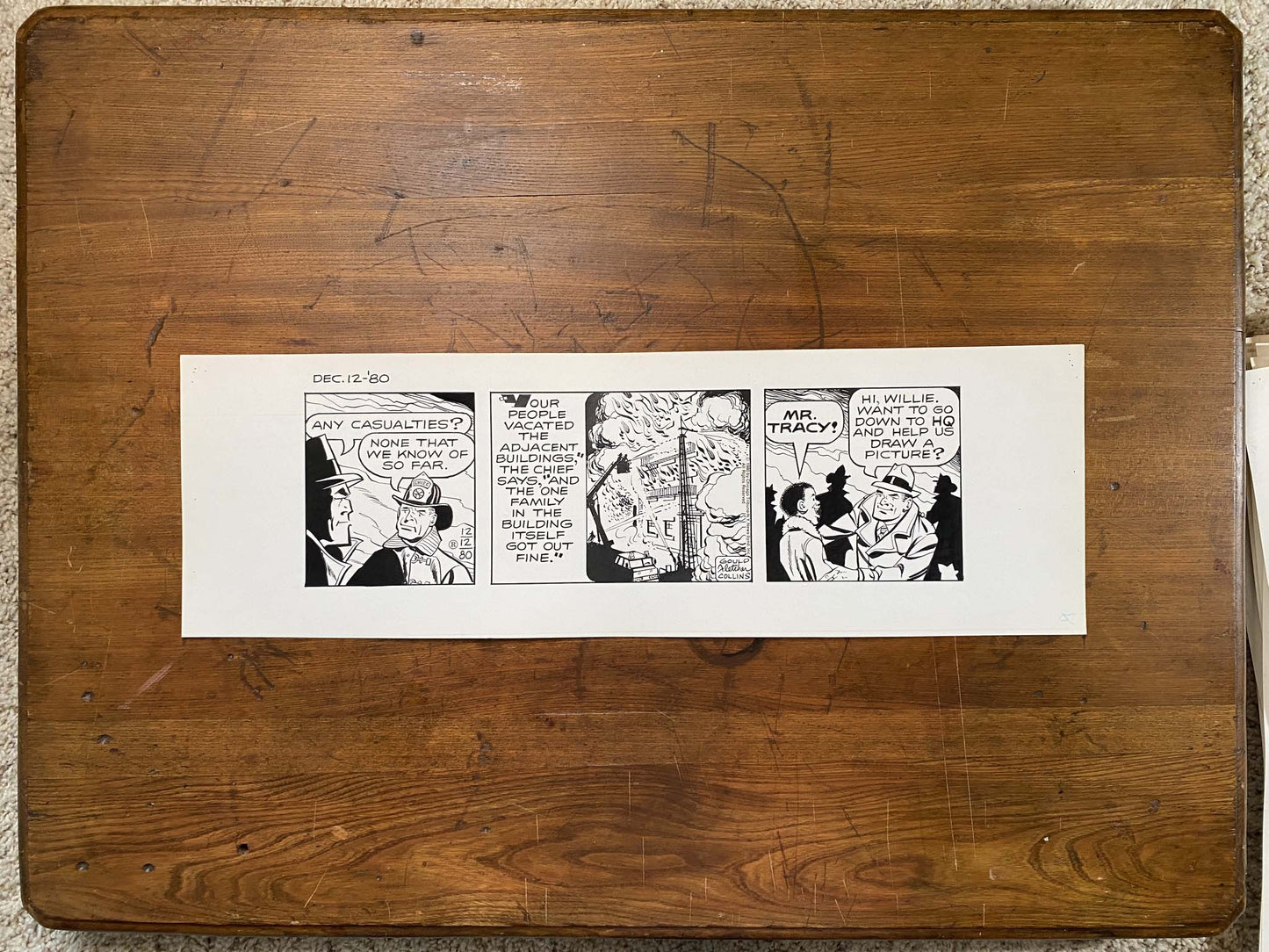 Dick Tracy Daily 12/12/80 Original Art Illustration | Fletcher Studio