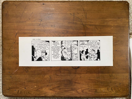 Dick Tracy Daily 12/12/80 Original Art Illustration | Fletcher Studio
