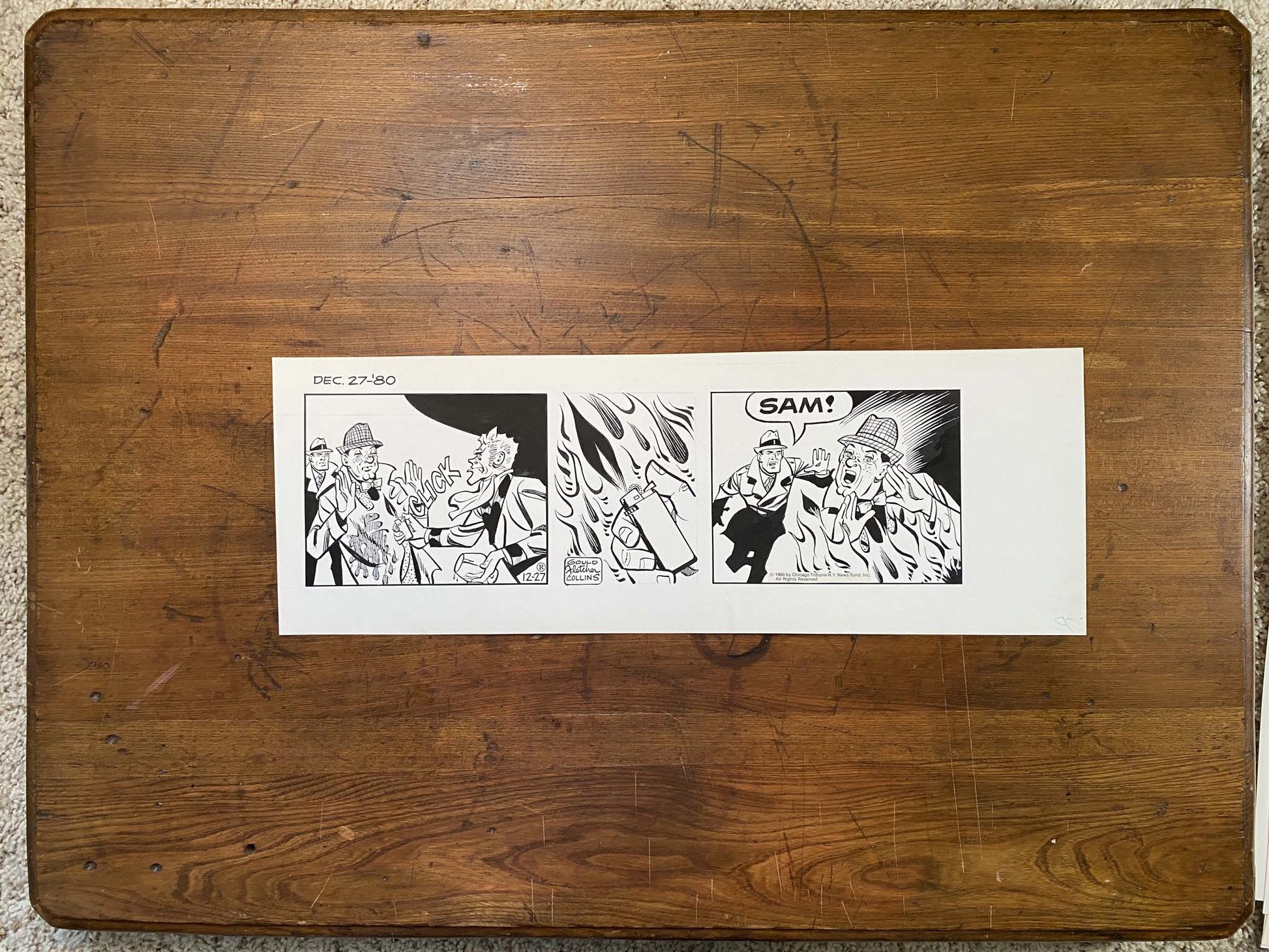 Dick Tracy Daily 12/27/80 Original Art Illustration | Fletcher Studio