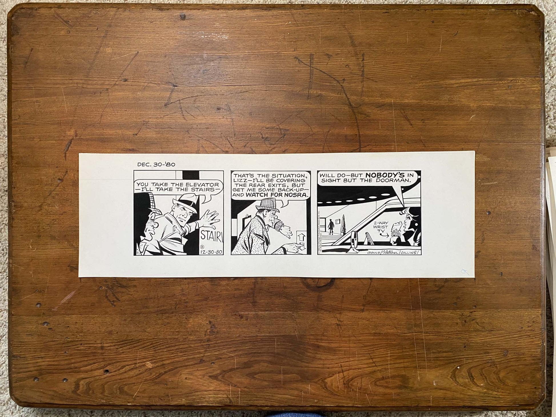 Dick Tracy Daily 12/30/80 Original Art Illustration | Fletcher Studio