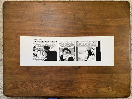 Dick Tracy Daily 1/1/81 Original Art Illustration | Fletcher Studio