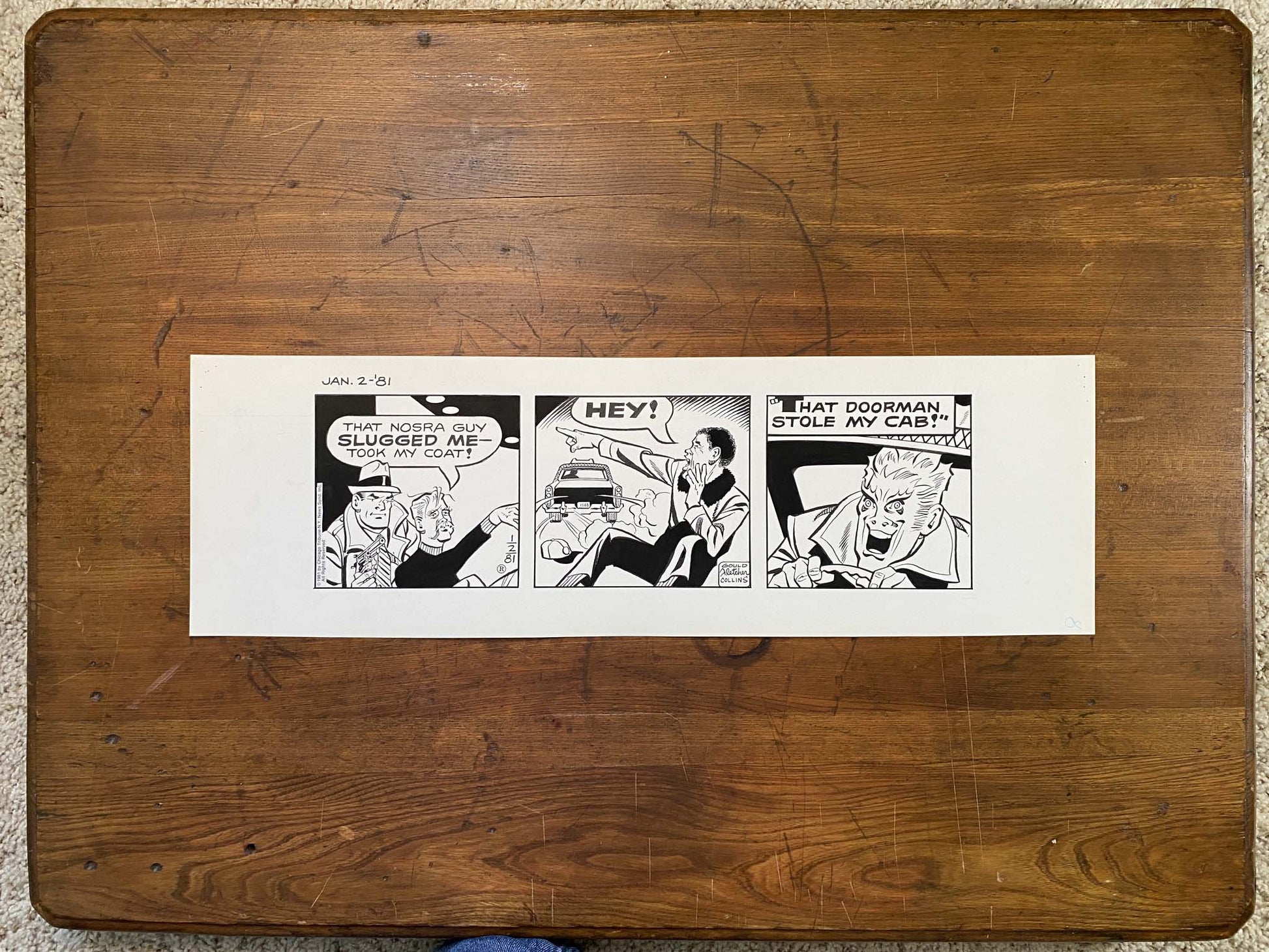 Dick Tracy Daily 1/2/81 Original Art Illustration | Fletcher Studio