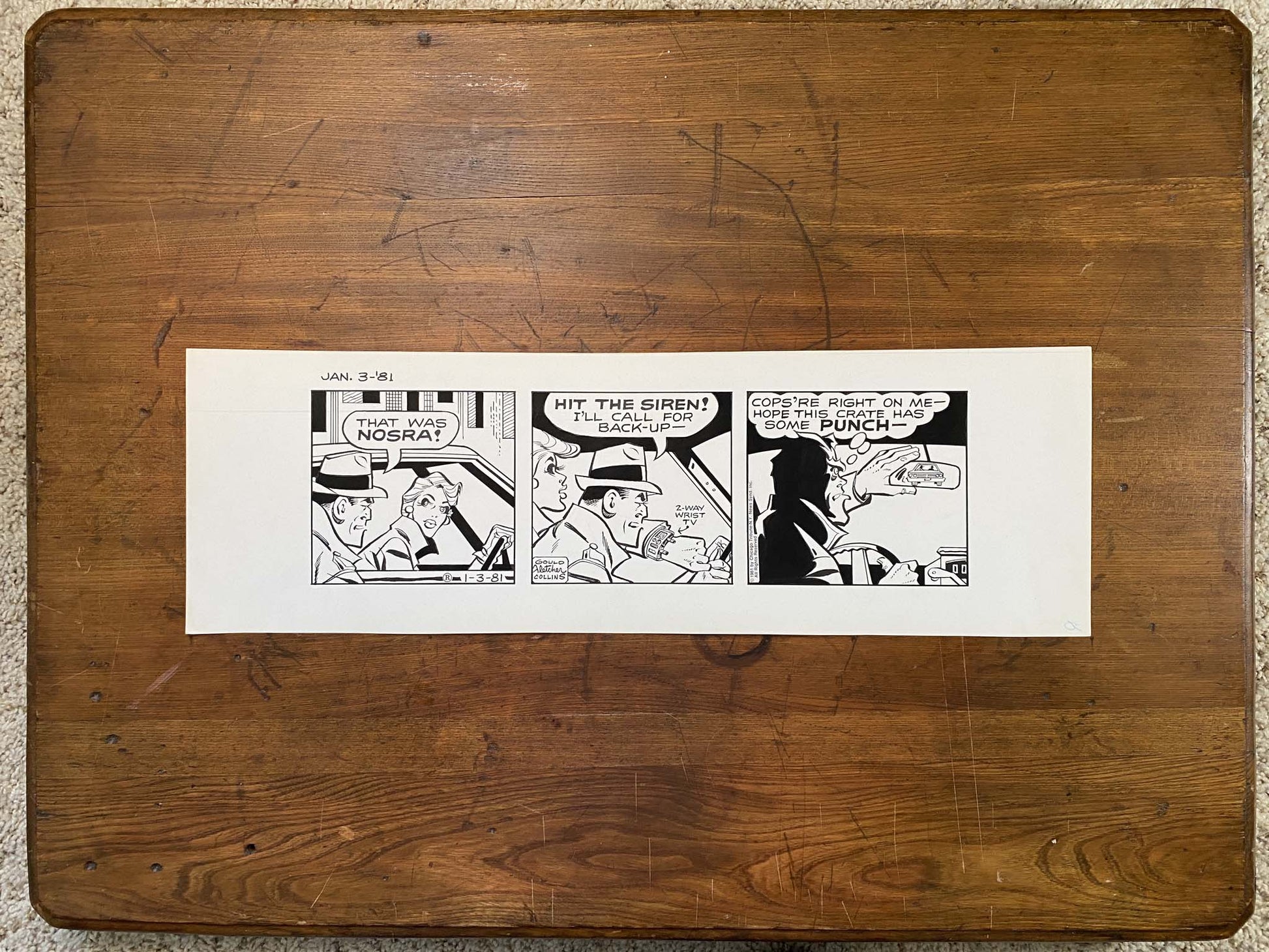 Dick Tracy Daily 1/3/81 Original Art Illustration | Fletcher Studio