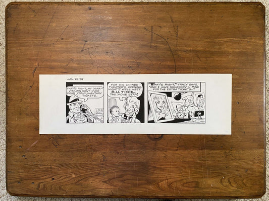 Dick Tracy Daily 1/20/81 Original Art Illustration | Fletcher Studio