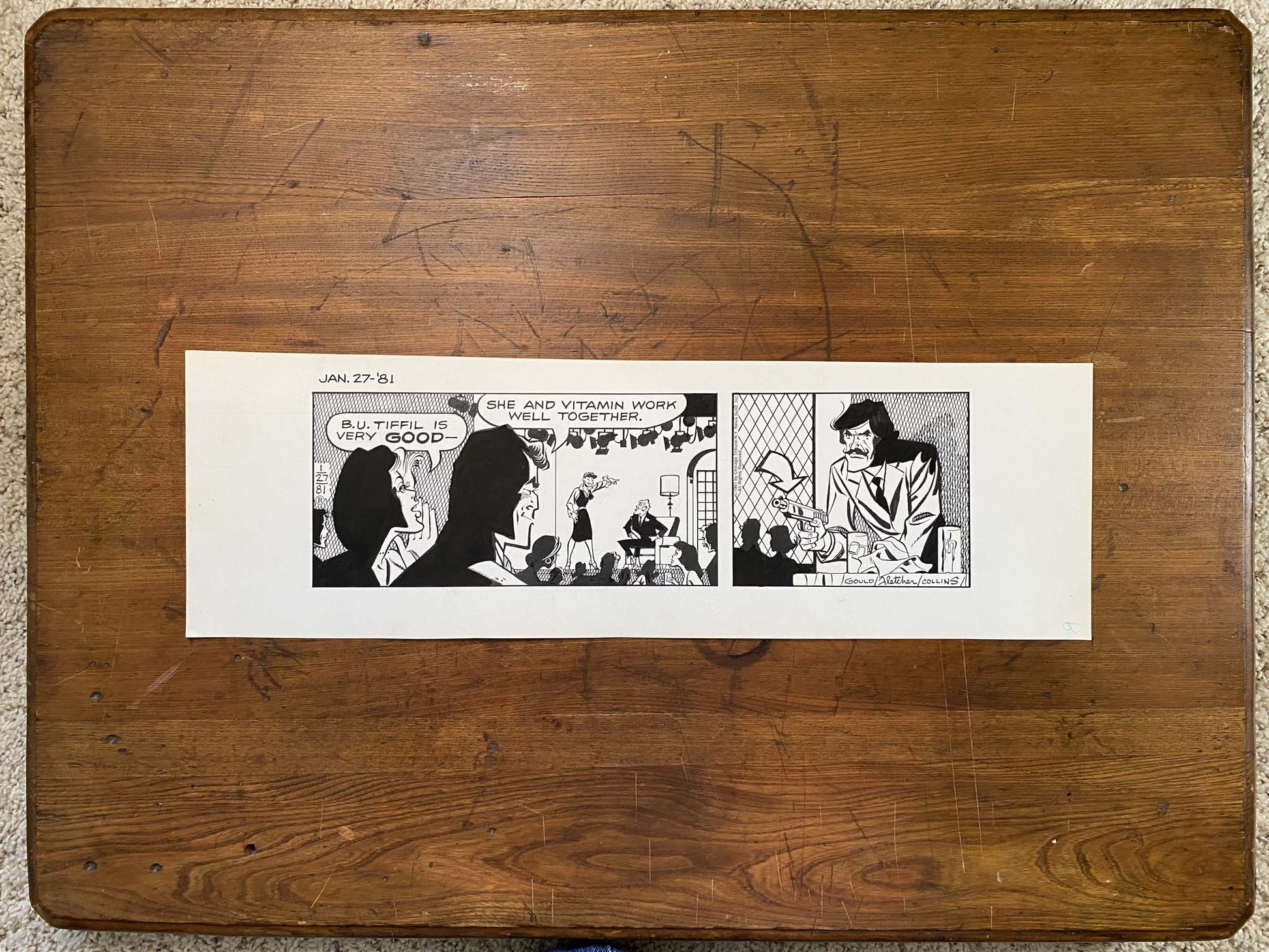 Dick Tracy Daily 1/27/81 Original Art Illustration | Fletcher Studio