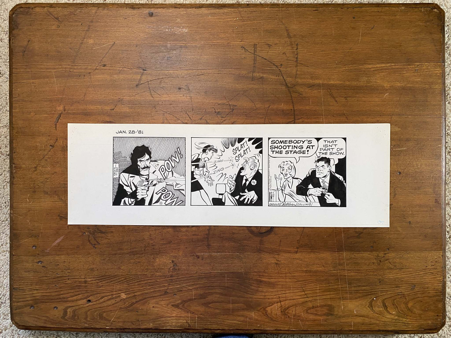 Dick Tracy Daily 1/28/81 Original Art Illustration | Fletcher Studio