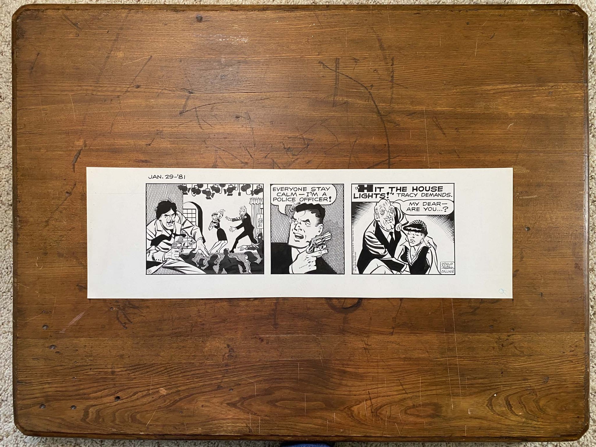 Dick Tracy Daily 1/29/81 Original Art Illustration | Fletcher Studio