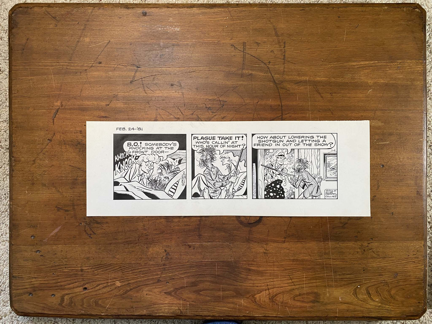 Dick Tracy Daily 2/24/81 Original Art Illustration | Fletcher Studio