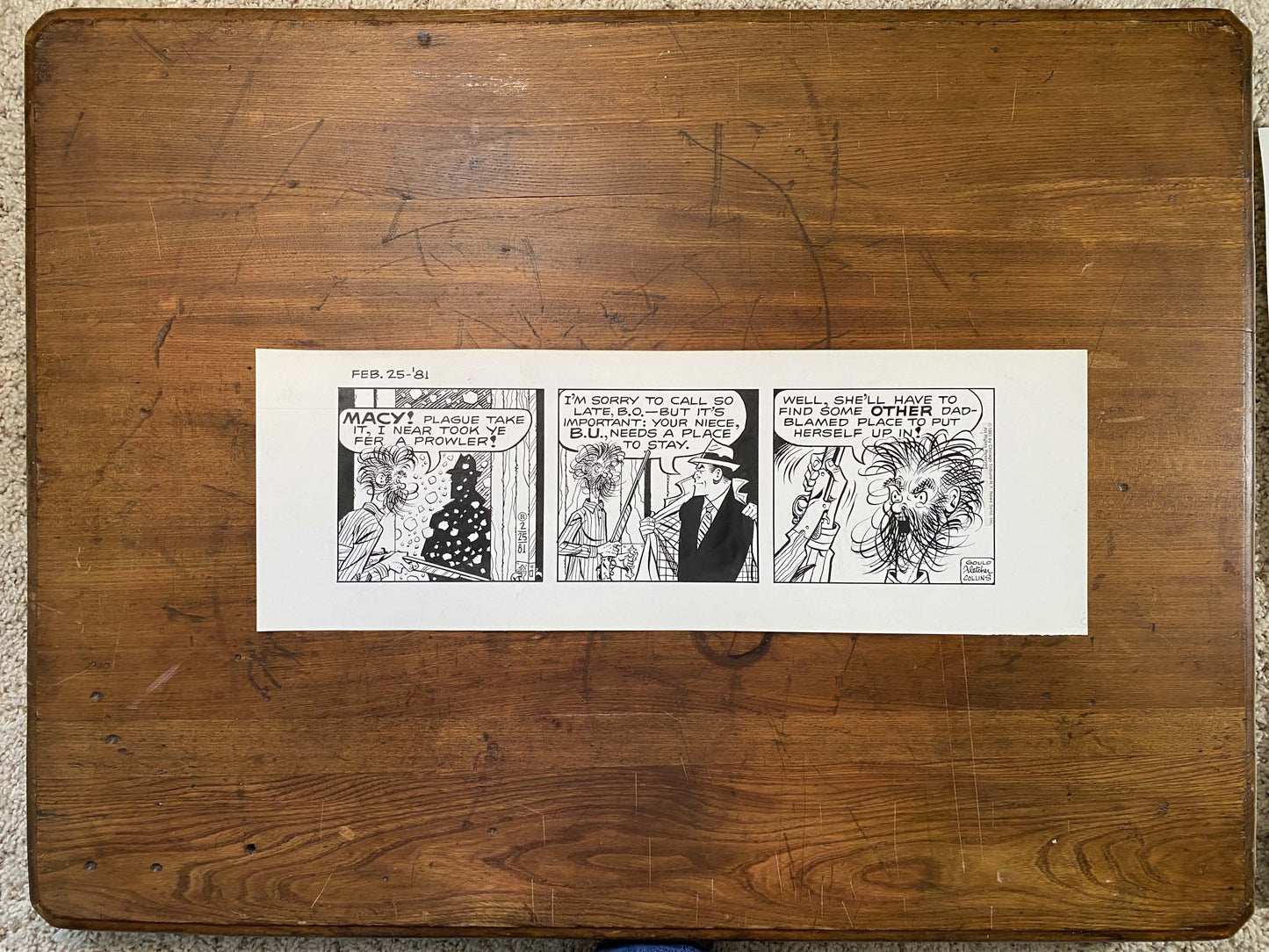 Dick Tracy Daily 2/25/81 Original Art Illustration | Fletcher Studio