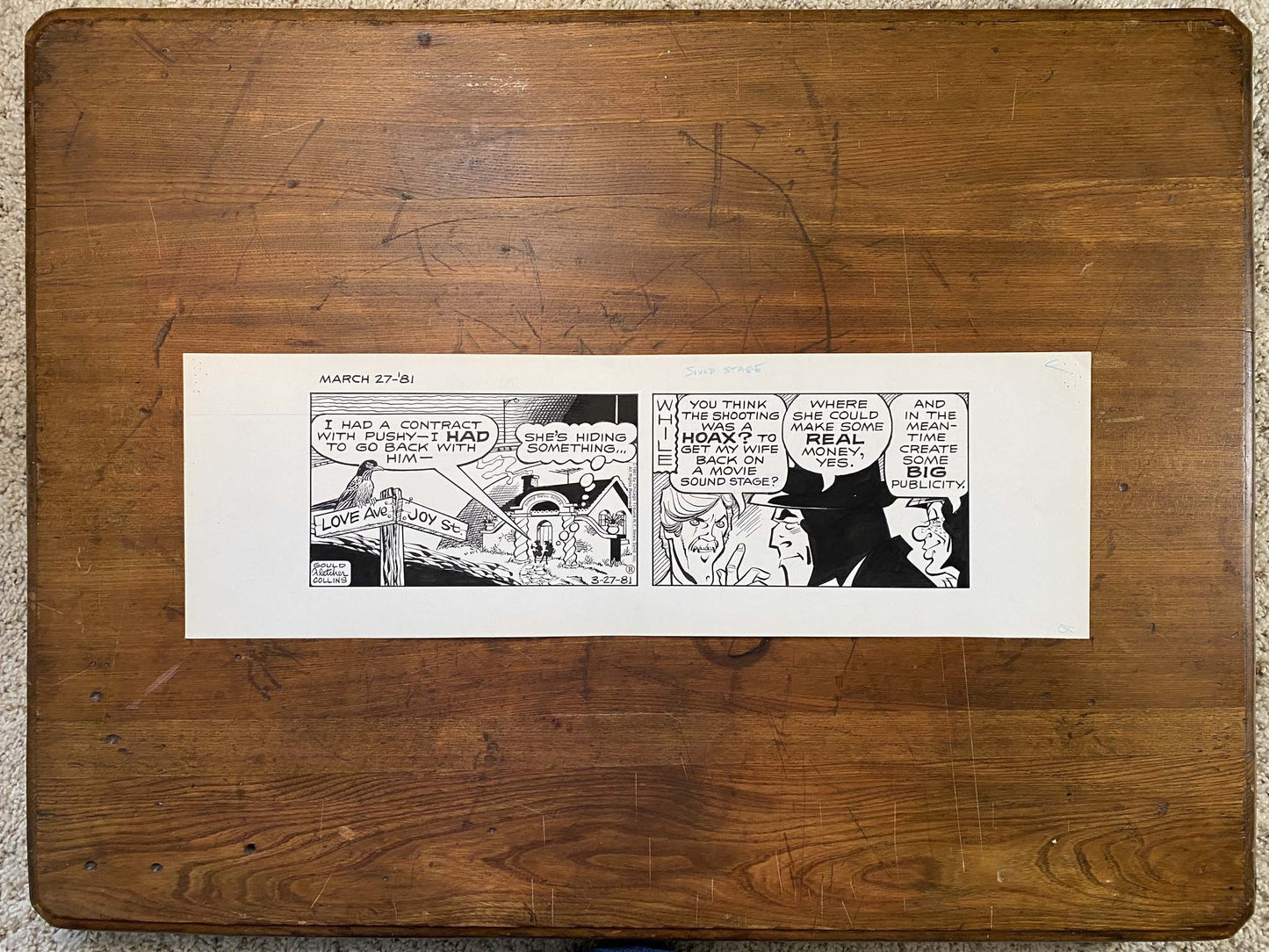 Dick Tracy Daily 3/27/81 Original Art Illustration | Fletcher Studio