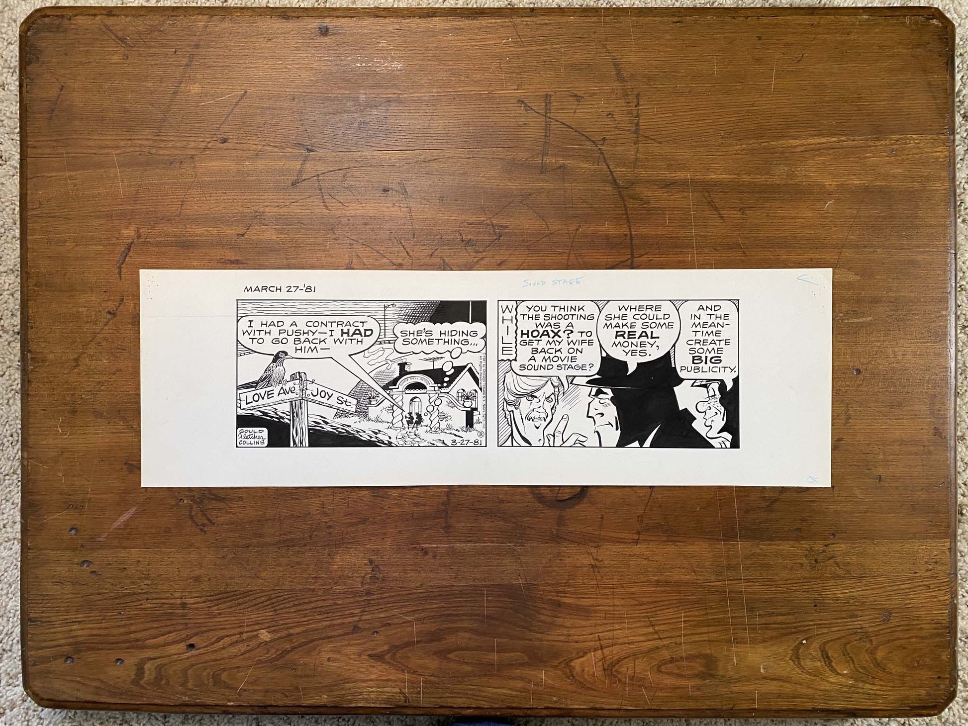 Dick Tracy Daily 3/27/81 Original Art Illustration | Fletcher Studio