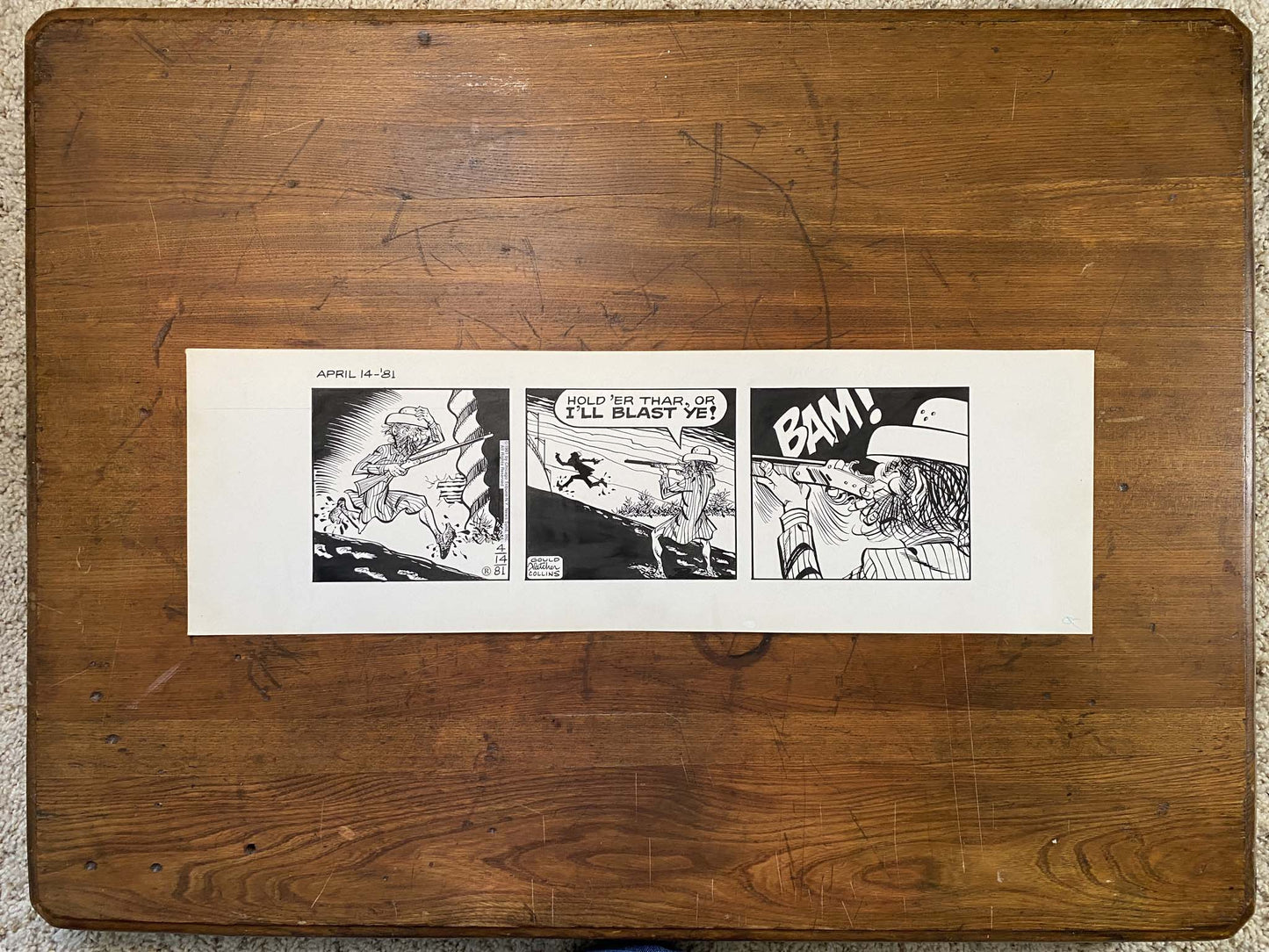 Dick Tracy Daily 4/14/81 Original Art Illustration | Fletcher Studio