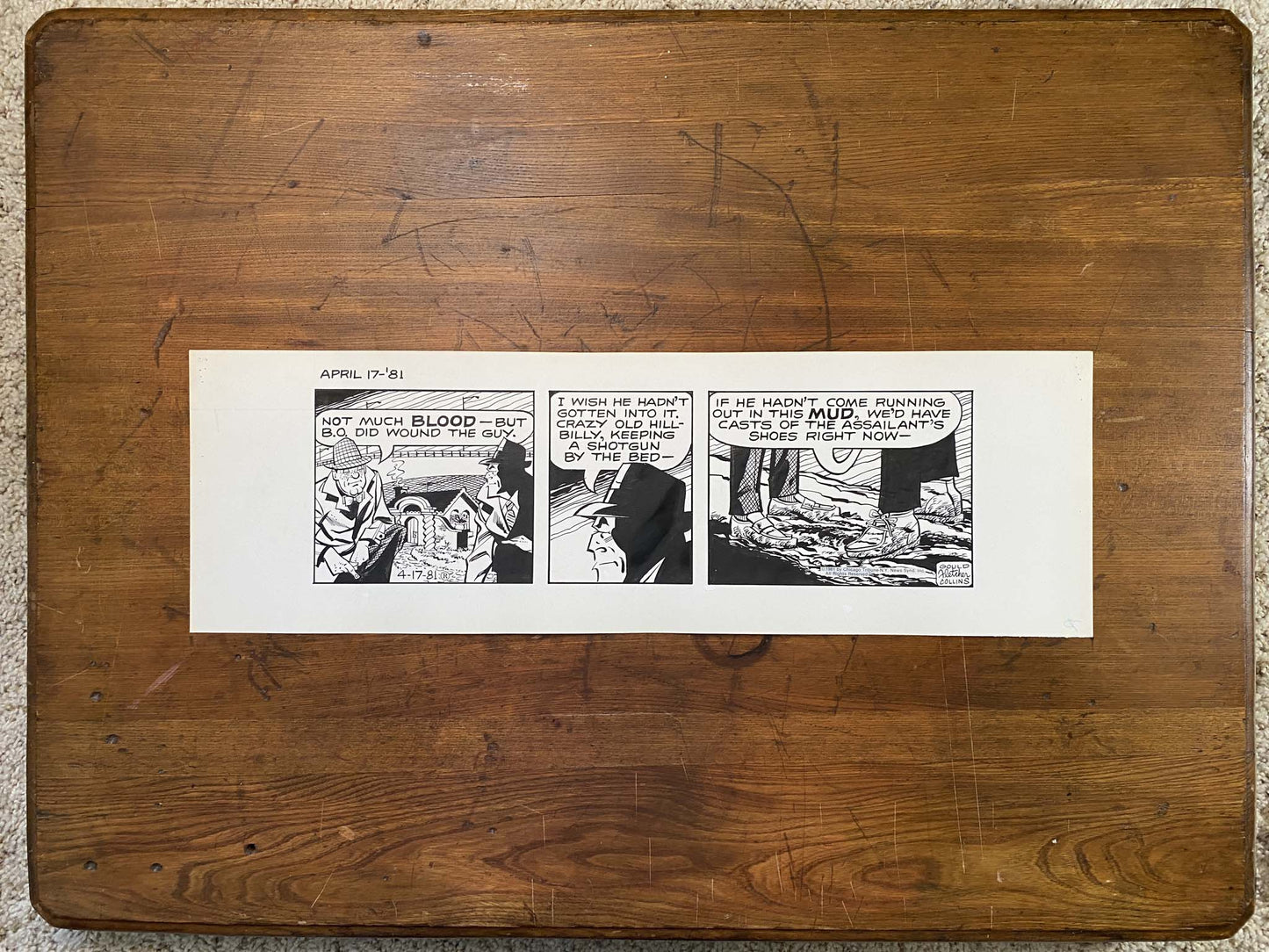 Dick Tracy Daily 4/17/81 Original Art Illustration | Fletcher Studio