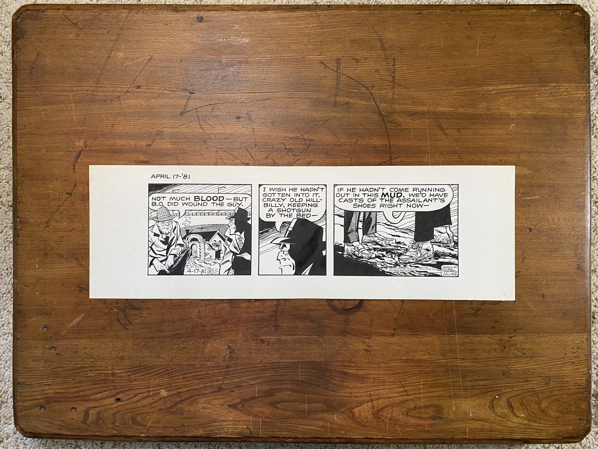 Dick Tracy Daily 4/17/81 Original Art Illustration | Fletcher Studio