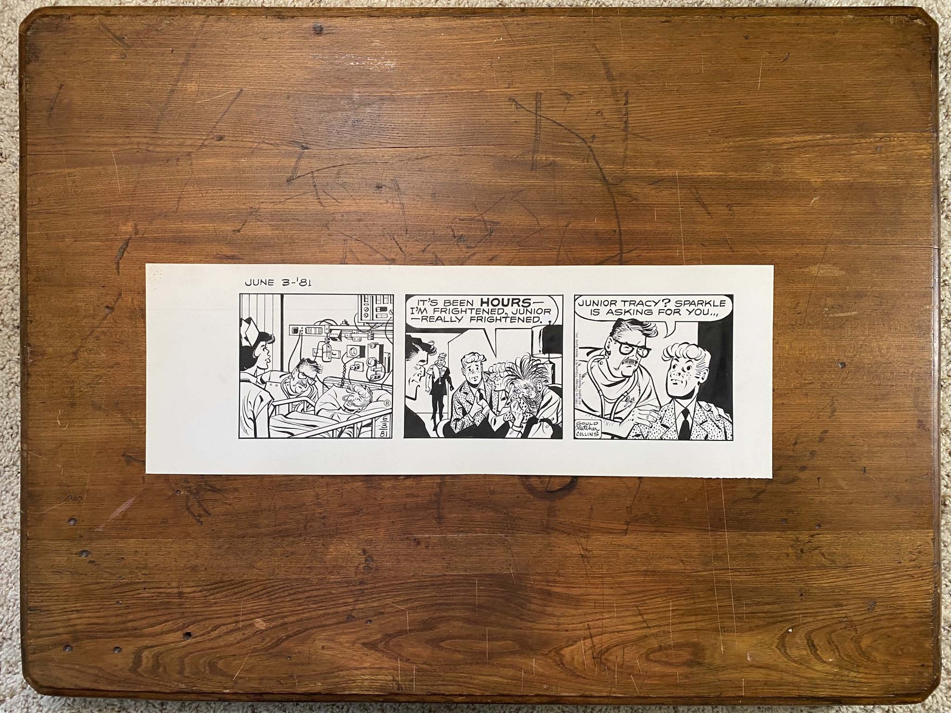 Dick Tracy Daily 6/3/81 Original Art Illustration | Fletcher Studio