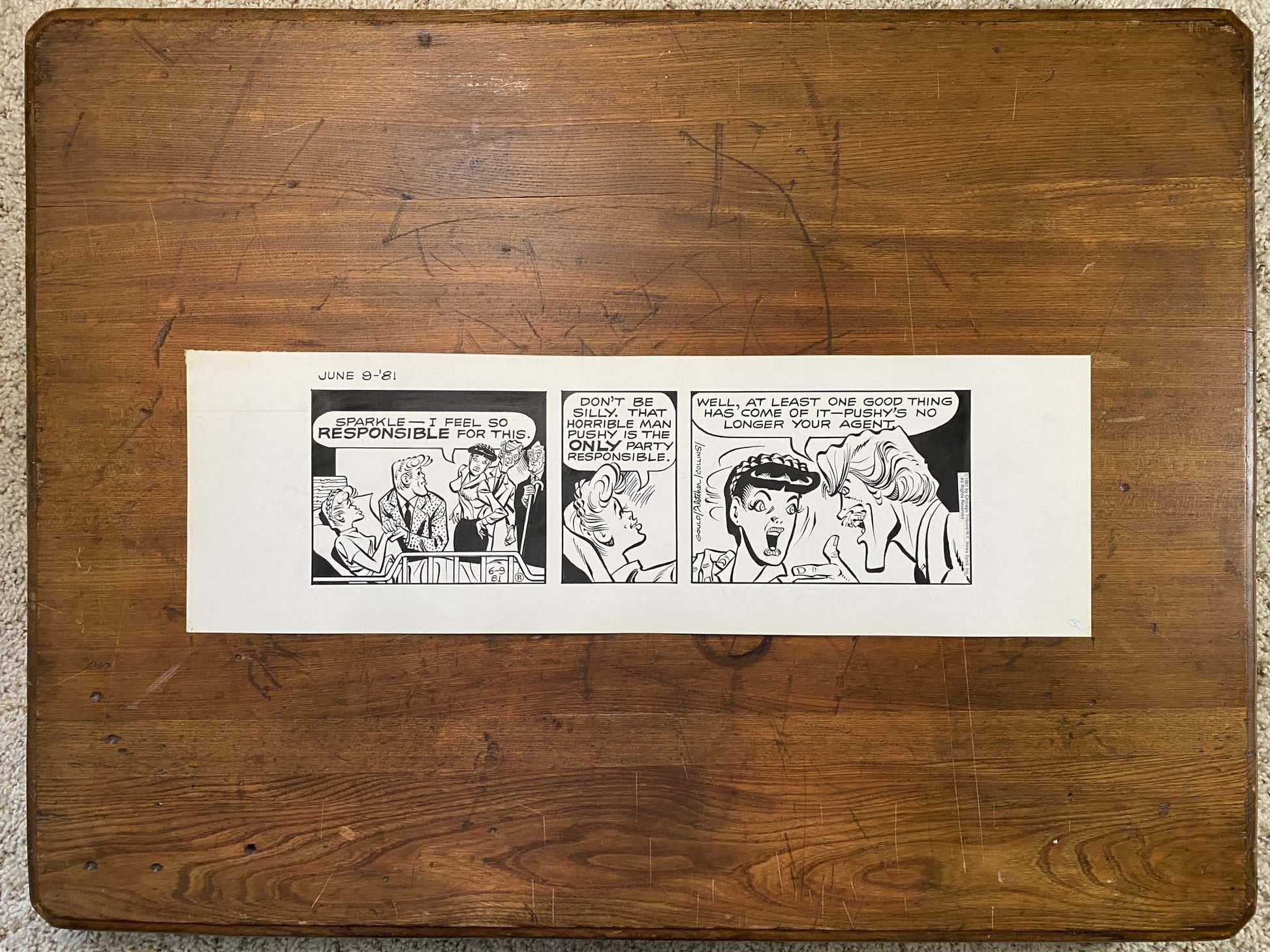 Dick Tracy Daily 6/9/81 Original Art Illustration | Fletcher Studio