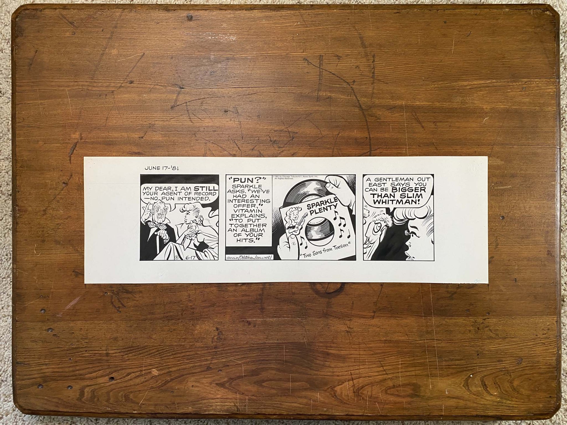 Dick Tracy Daily 6/17/81 Original Art Illustration | Fletcher Studio