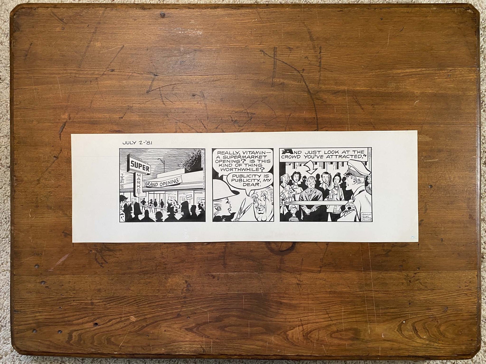 Dick Tracy Daily 7/2/81 Original Art Illustration | Fletcher Studio