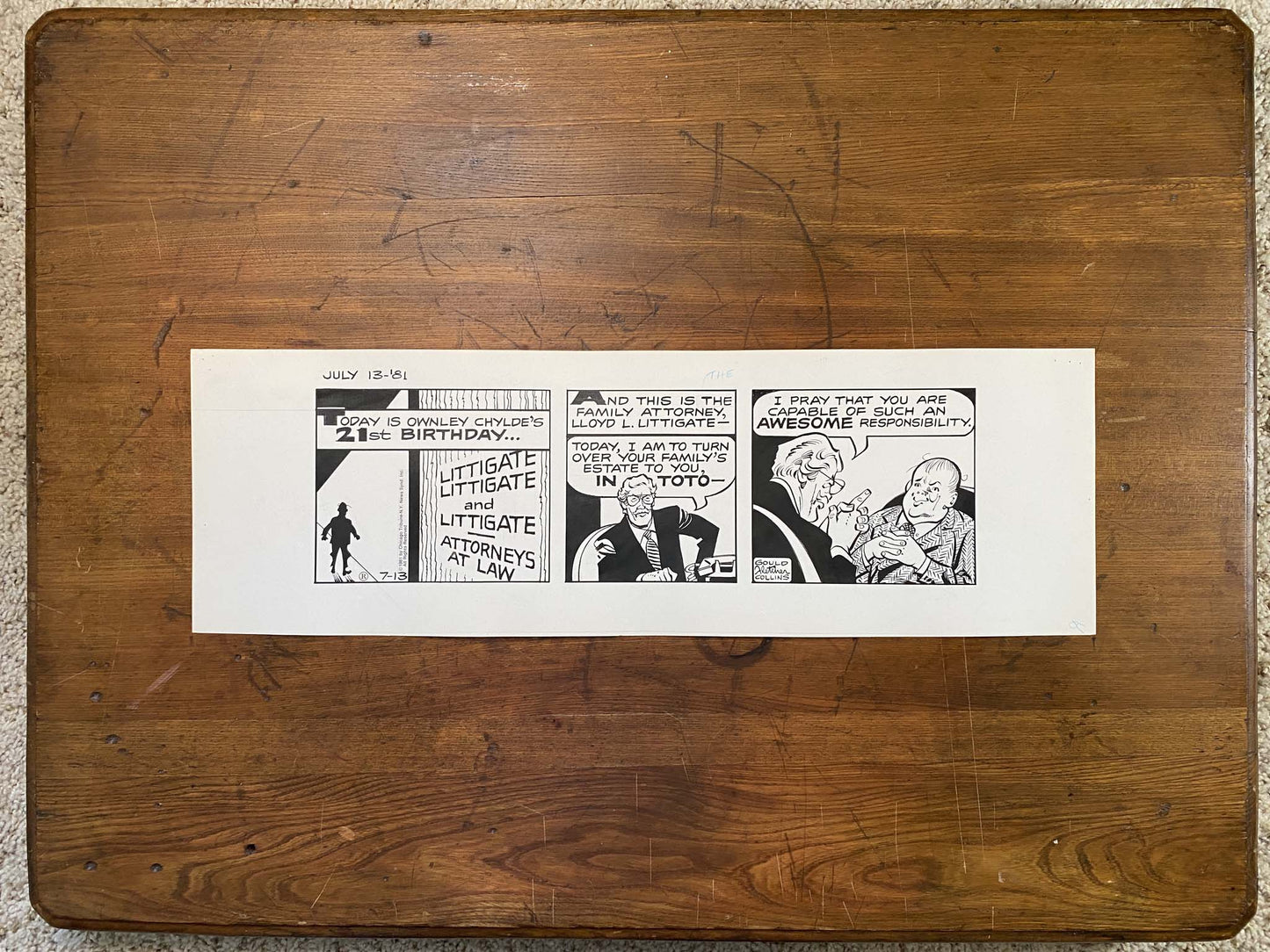 Dick Tracy Daily 7/13/81 Original Art Illustration | Fletcher Studio