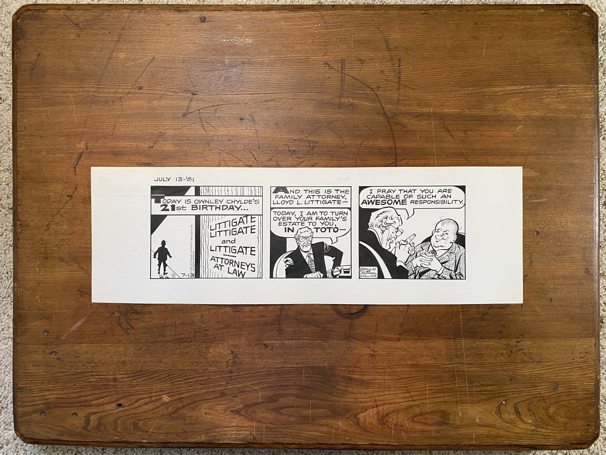 Dick Tracy Daily 7/13/81 Original Art Illustration | Fletcher Studio