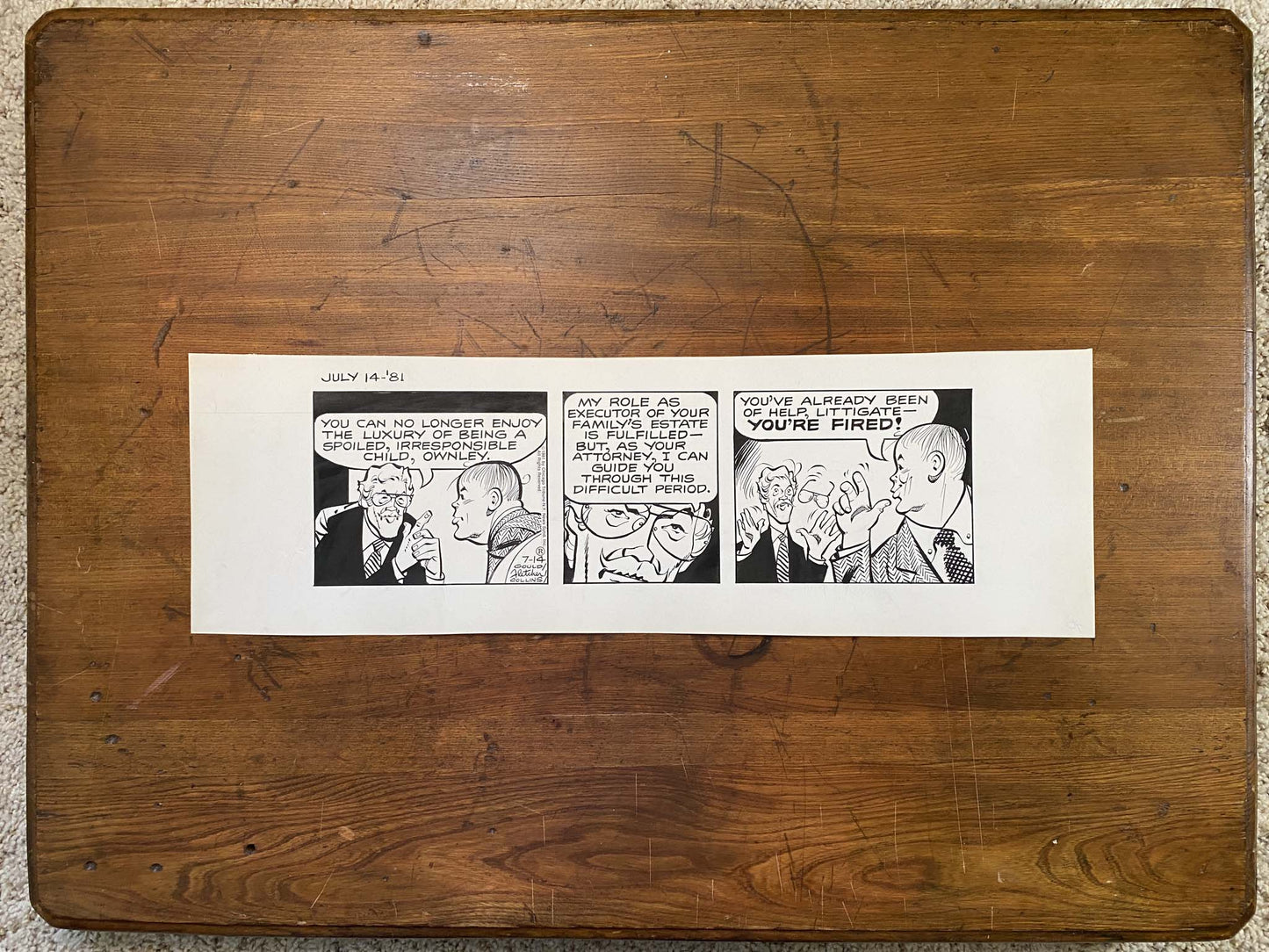 Dick Tracy Daily 7/14/81 Original Art Illustration | Fletcher Studio