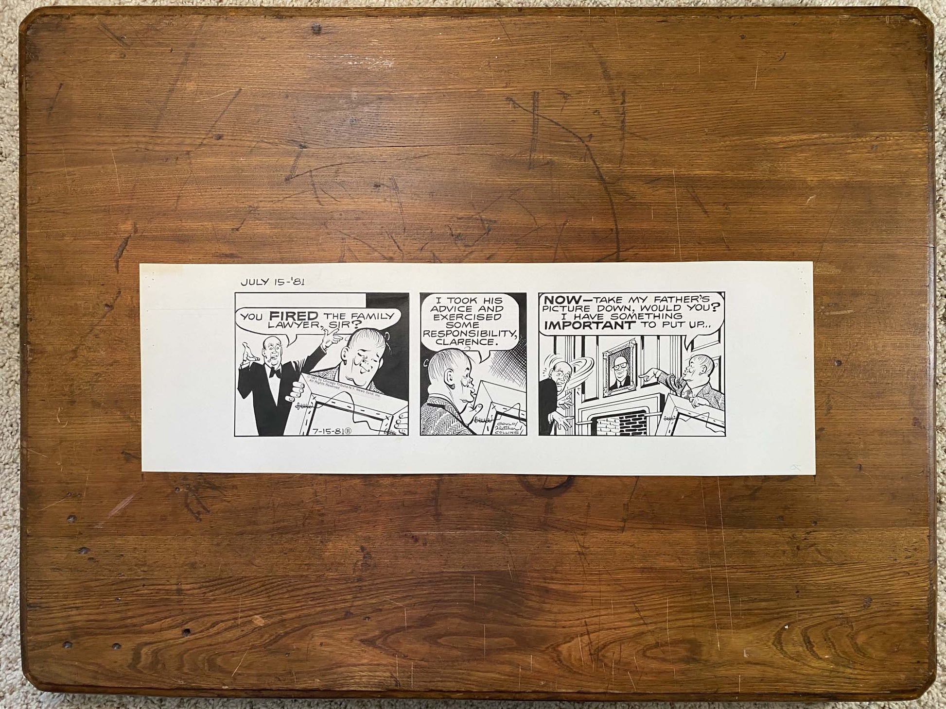 Dick Tracy Daily 7/15/81 Original Art Illustration | Fletcher Studio