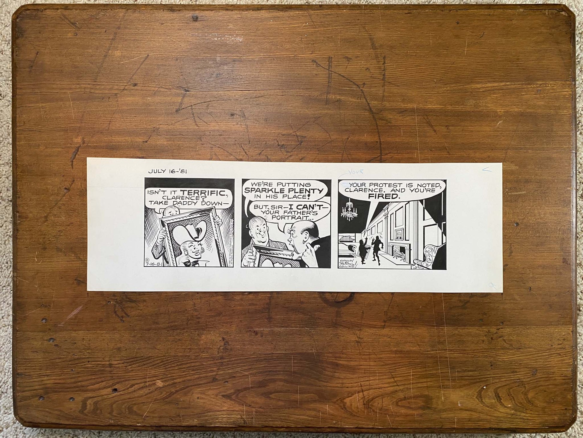 Dick Tracy Daily 7/16/81 Original Art Illustration | Fletcher Studio