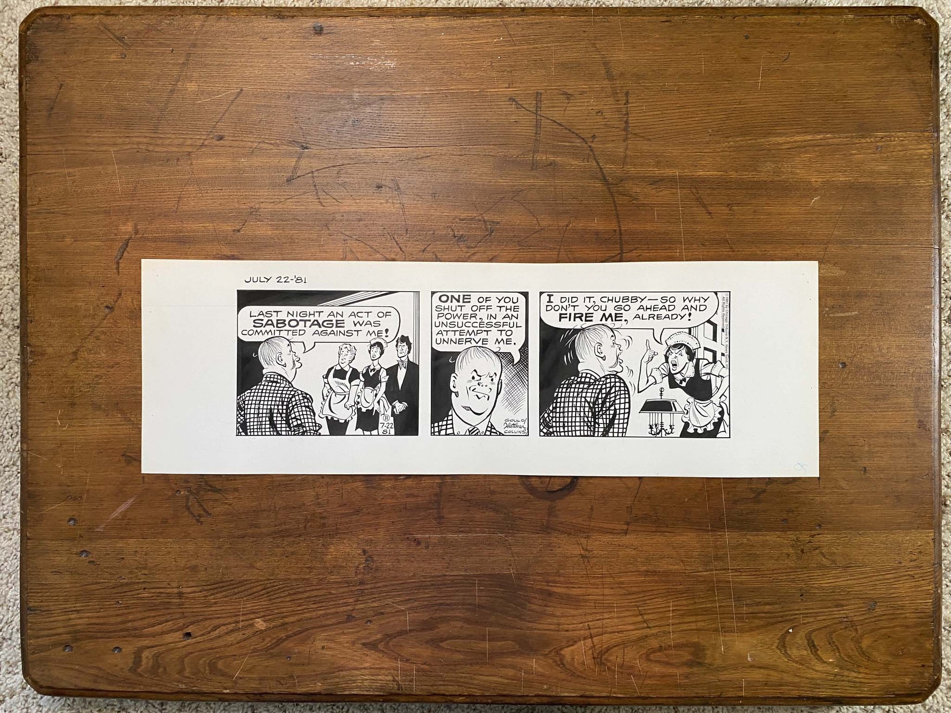 Dick Tracy Daily 7/22/81 Original Art Illustration | Fletcher Studio