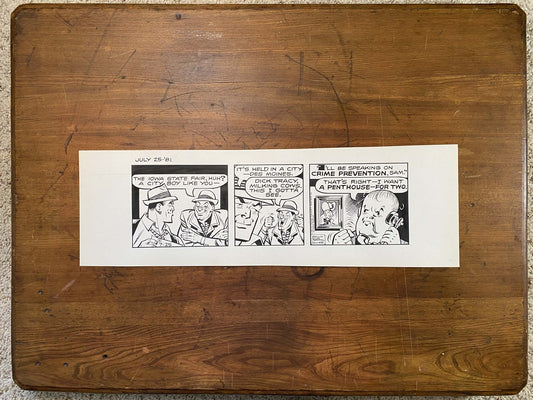 Dick Tracy Daily 7/25/81 Original Art Illustration | Fletcher Studio