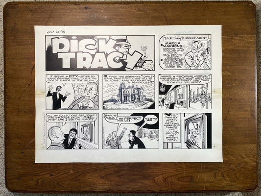 Dick Tracy Sunday 7/26/81 Original Art Illustration | Fletcher Studio