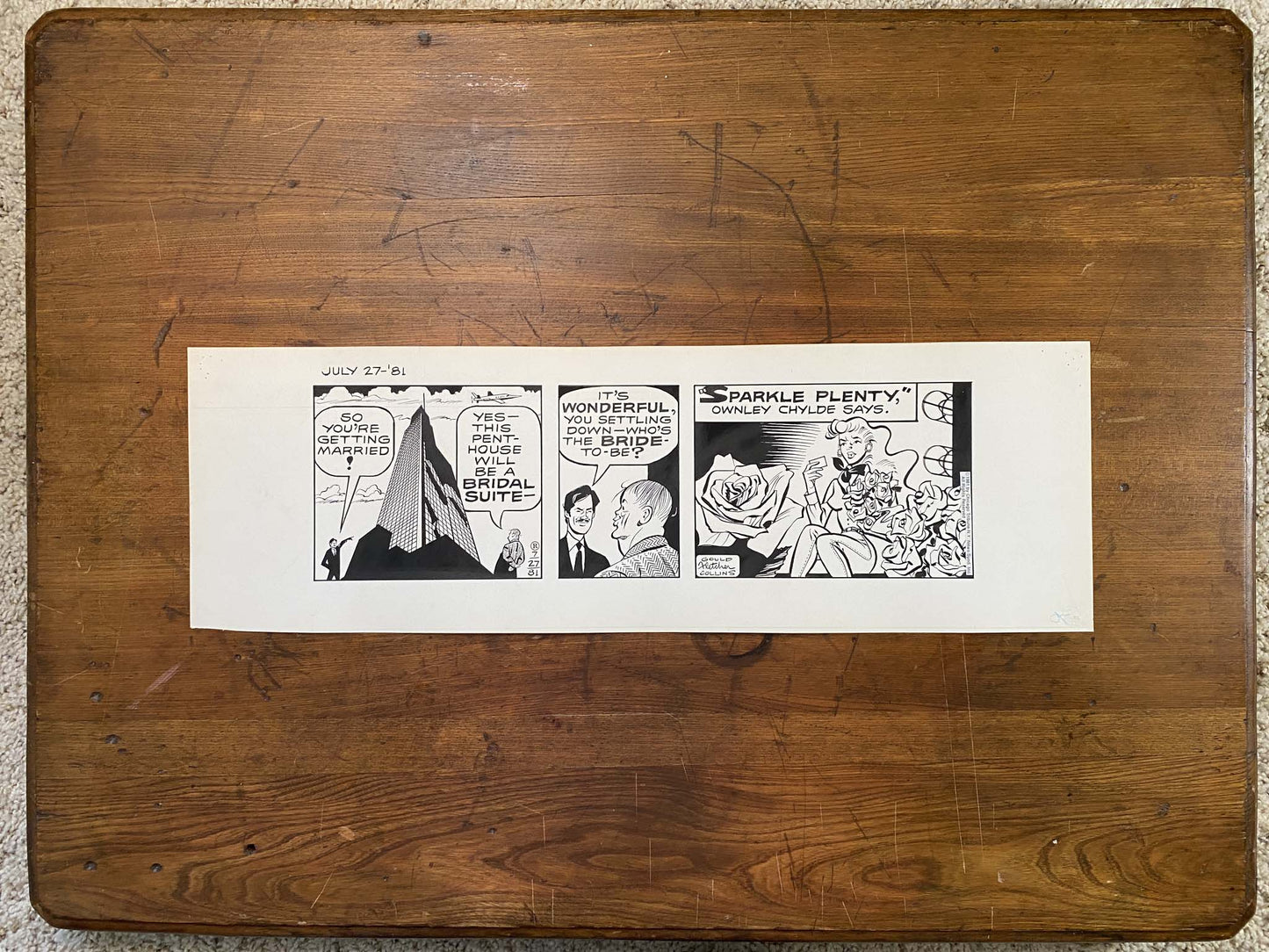 Dick Tracy Daily 7/27/81 Original Art Illustration | Fletcher Studio