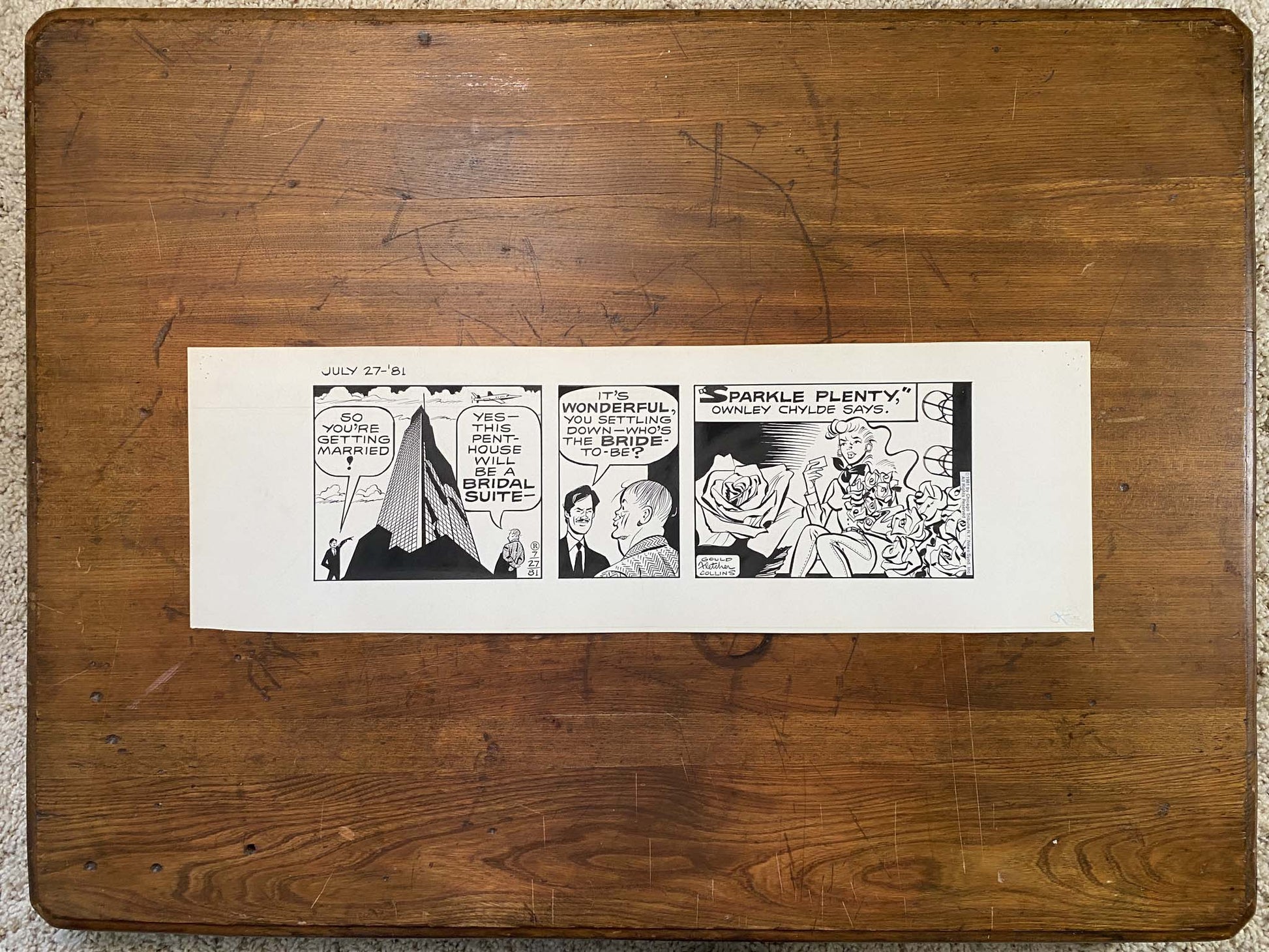 Dick Tracy Daily 7/27/81 Original Art Illustration | Fletcher Studio