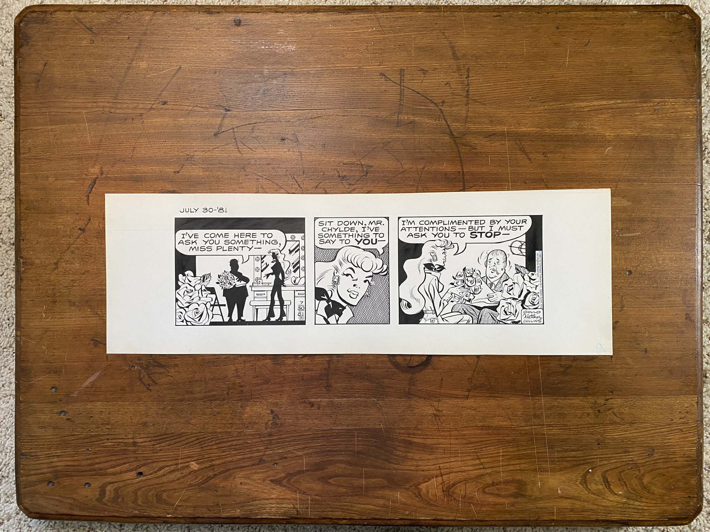 Dick Tracy Daily 7/30/81 Original Art Illustration | Fletcher Studio
