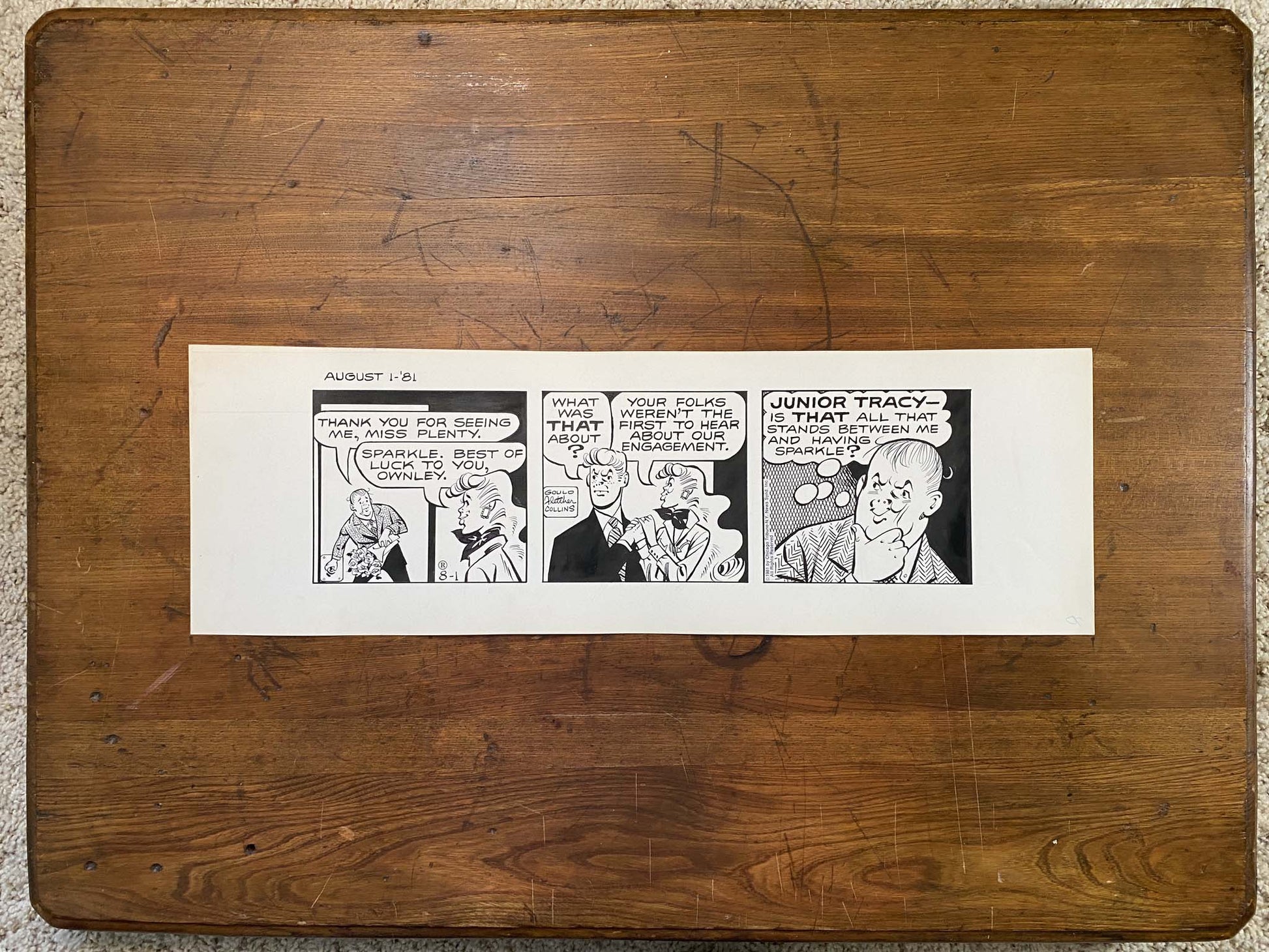 Dick Tracy Daily 8/1/81 Original Art Illustration | Fletcher Studio