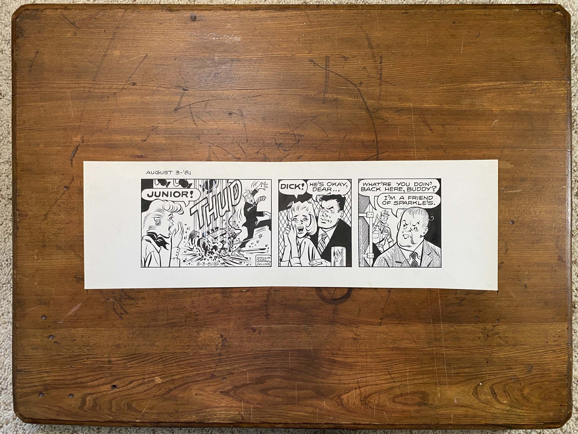 Dick Tracy Daily 8/3/81 Original Art Illustration | Fletcher Studio