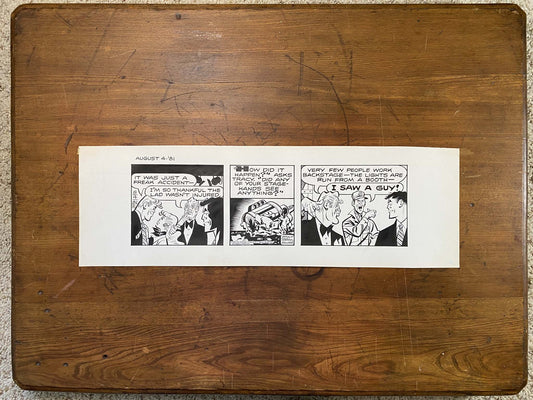 Dick Tracy Daily 8/4/81 Original Art Illustration | Fletcher Studio