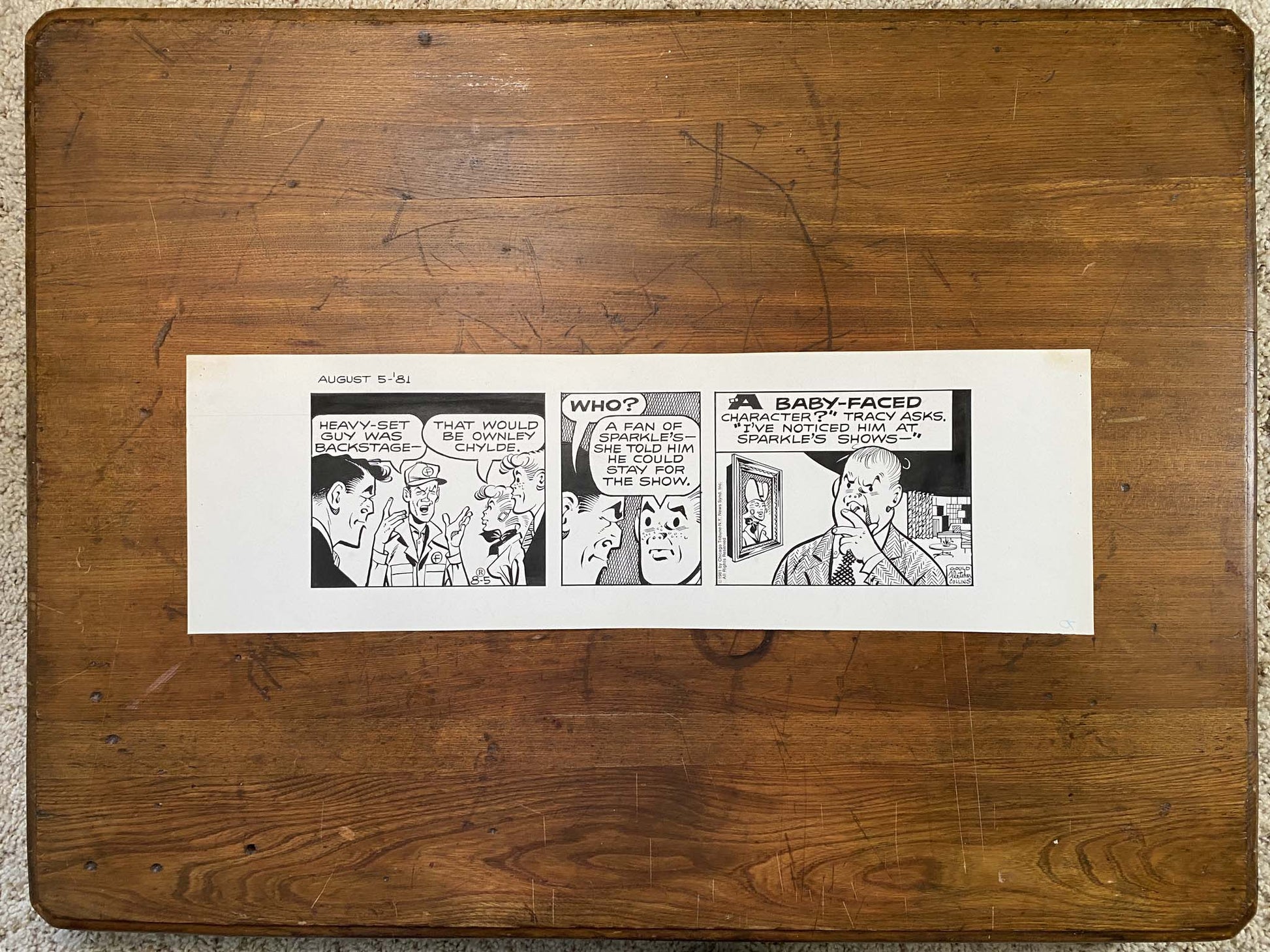 Dick Tracy Daily 8/5/81 Original Art Illustration | Fletcher Studio