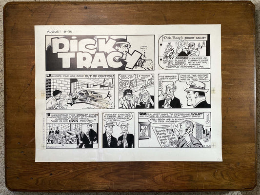 Dick Tracy Sunday 8/9/81 Original Art Illustration | Fletcher Studio