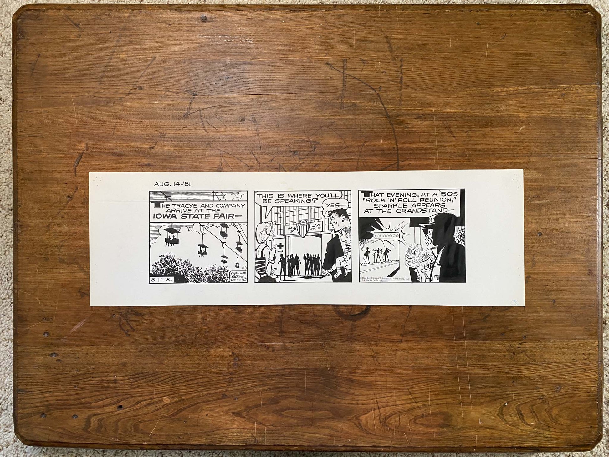 Dick Tracy Daily 8/14/81 Original Art Illustration | Fletcher Studio