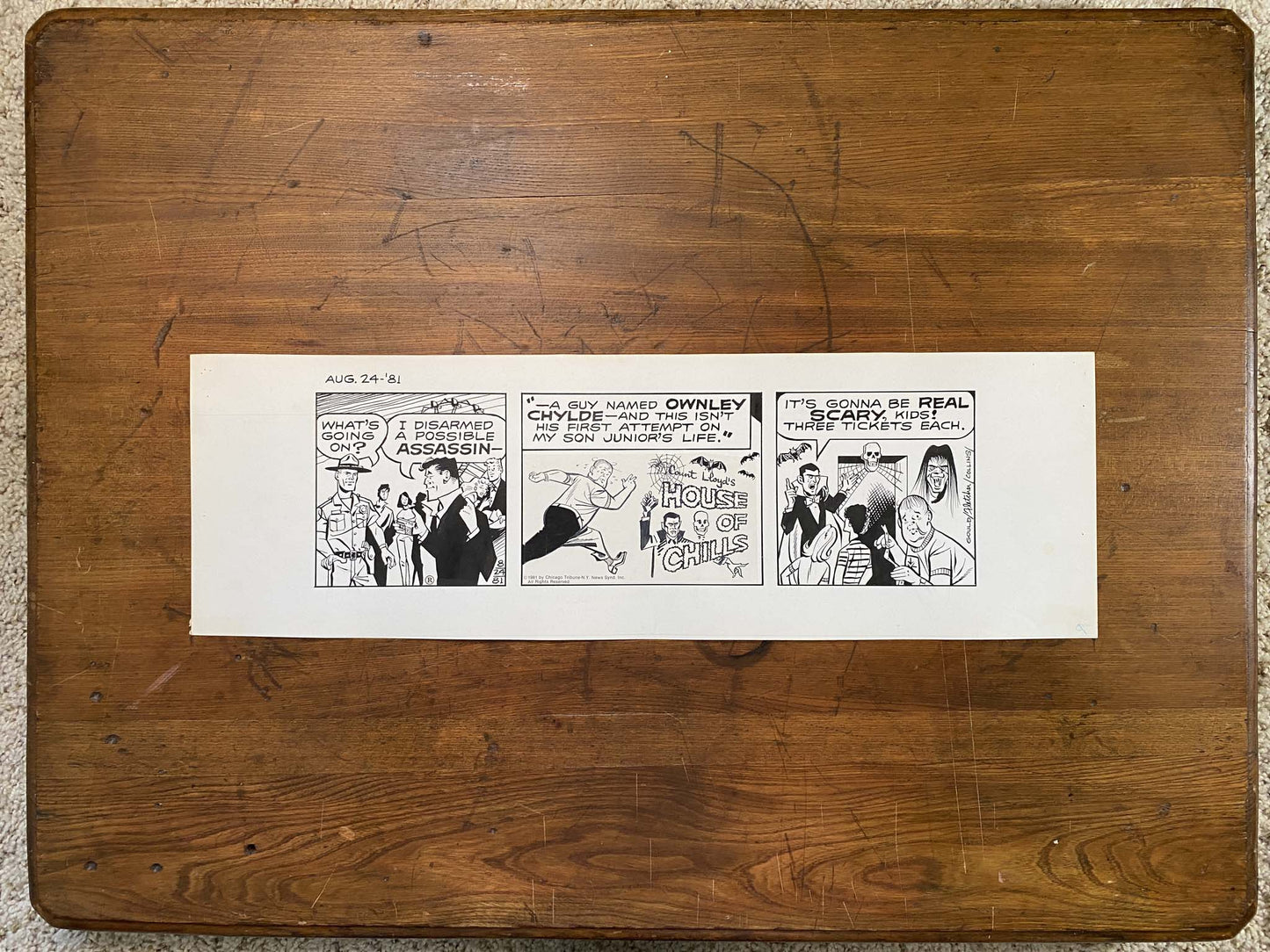 Dick Tracy Daily 8/24/81 Original Art Illustration | Fletcher Studio