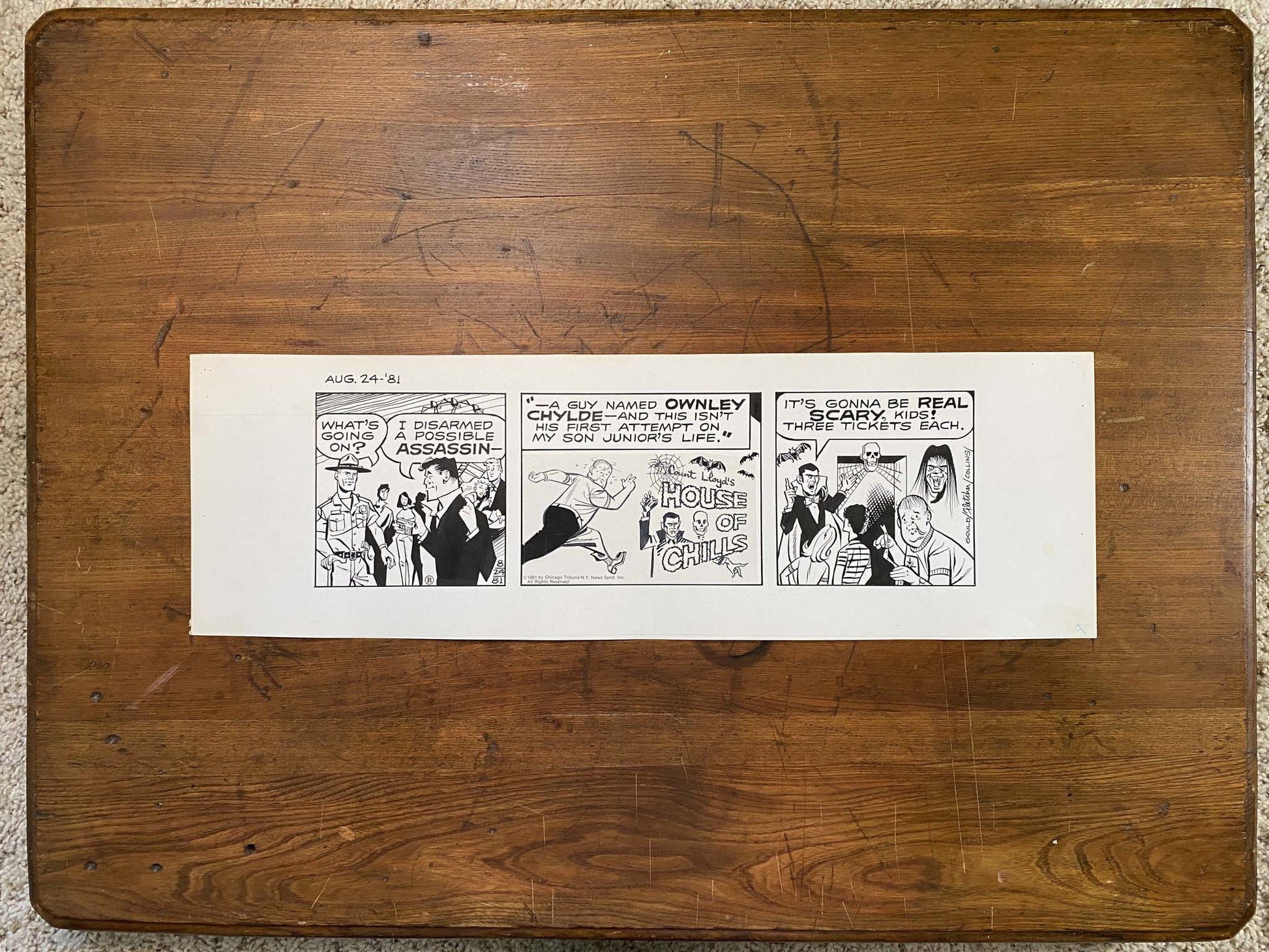 Dick Tracy Daily 8/24/81 Original Art Illustration | Fletcher Studio